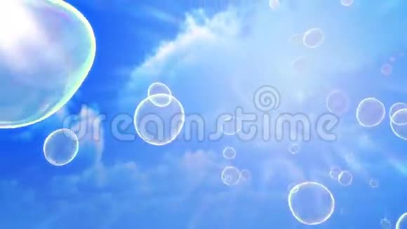 肥皂泡天空背景x28循环x29视频的预览图