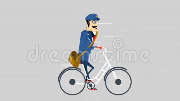 骑自行车的送货员视频的预览图