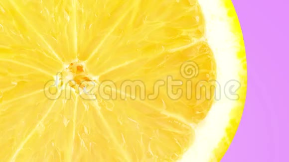 霓虹灯彩色背景下的柠檬水果动画视频的预览图