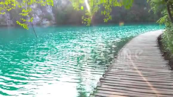 克罗地亚Plvice湖国家公园瀑布视频的预览图