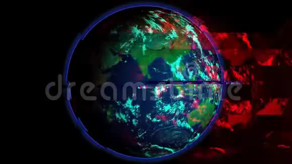 闪烁行星地球动画旋转视频的预览图