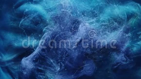 水流背景蓝色闪光蒸汽运动视频的预览图