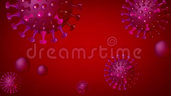 停止covid19冠状病毒视频动画放置文本以提高对疾病传播病毒的认识或警报视频的预览图