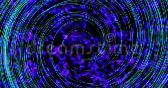 蓝色和紫色螺旋背景的渲染器视频的预览图