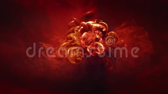 爆炸火焰橙色烟雾云状物视频的预览图
