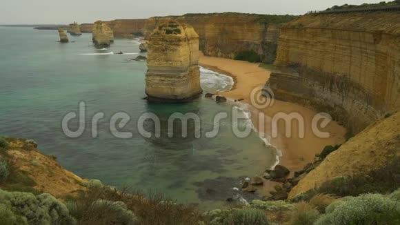 十二使徒在澳洲的悬崖和海景视频的预览图