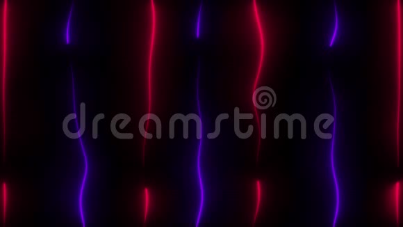 霓虹灯线背景计算机生成网格三维渲染视频的预览图