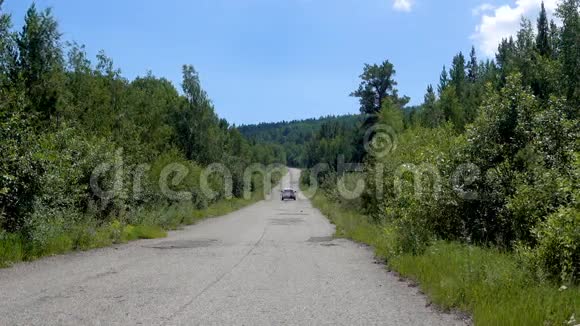 汽车沿着山路行驶沿路有一片绿林视频的预览图