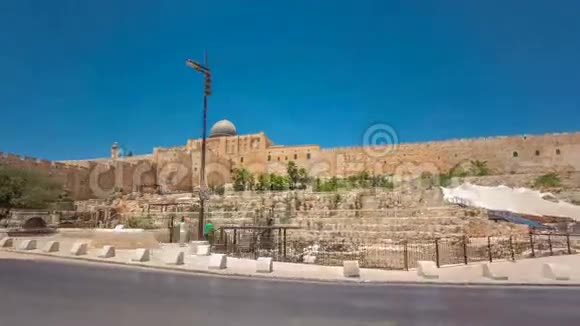 阿克萨清真寺时间推移超移在以色列耶路撒冷伊斯兰教中排名第三视频的预览图