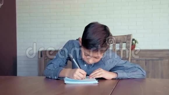 在家做作业的小男孩视频的预览图