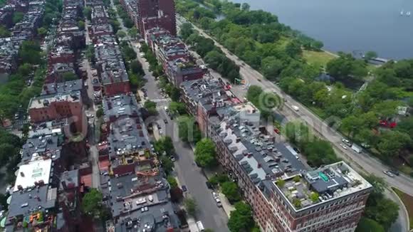 鸟瞰波士顿灯塔街4k酒店视频的预览图