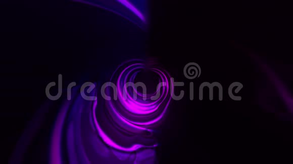 发光未来感隧道电脑生成三维渲染抽象背景在旋转的走廊里视频的预览图