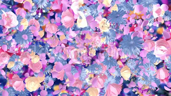 梵高风格的花背景视频的预览图