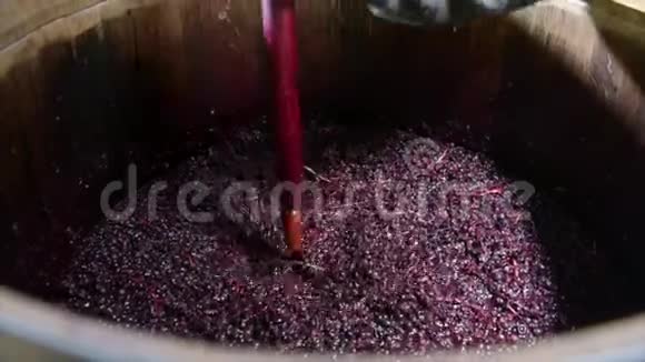 发酵过程中酒桶混合视频的预览图