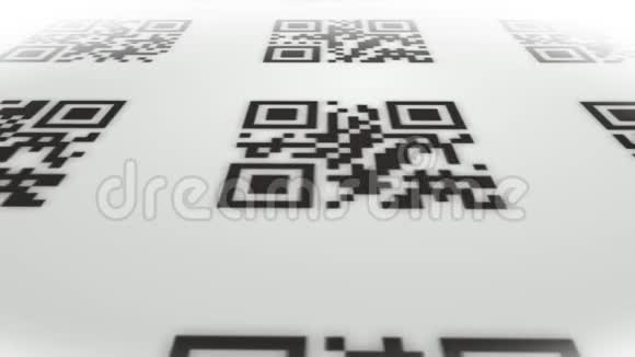 QR代码技术图标背景循环视频的预览图