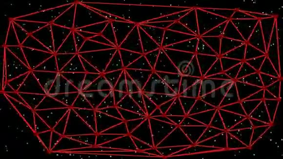 图示动画信息网络红色Voronoi图带光点的移动红网无线传输视频的预览图