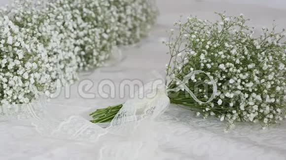 婚礼装饰新娘与果蝇的气味视频的预览图