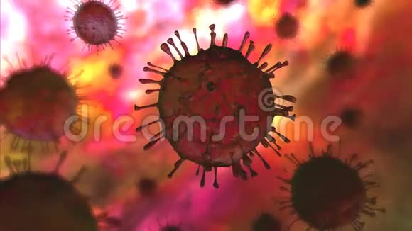 冠状病毒聚类动画视频的预览图