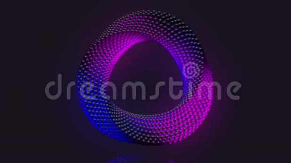 三维渲染抽象环旋转莫比乌斯戒指视频的预览图