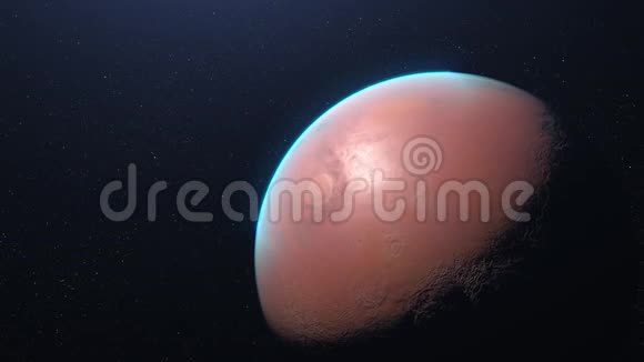 在太阳系中接近火星红色行星视频的预览图