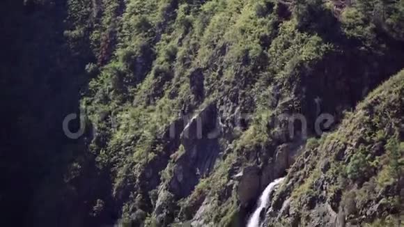智利森林中的瀑布倾斜向下视频的预览图