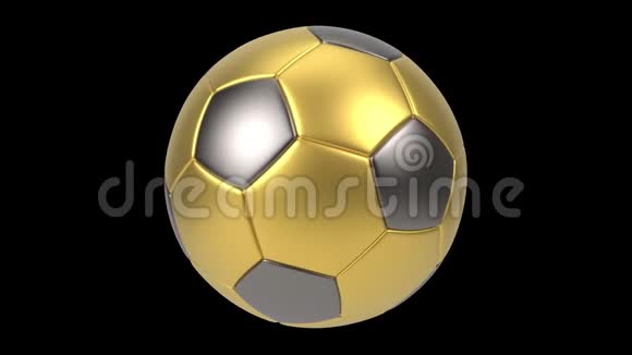 现实的金球和铁球孤立在黑色背景上视频的预览图
