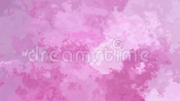 动画彩色彩色背景无缝环视频水彩花效果可爱的粉红色紫色紫丁香颜色视频的预览图