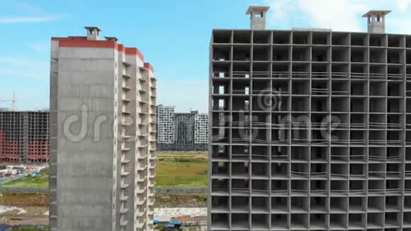 圣彼得堡郊区新建筑空中录像4K视频的预览图