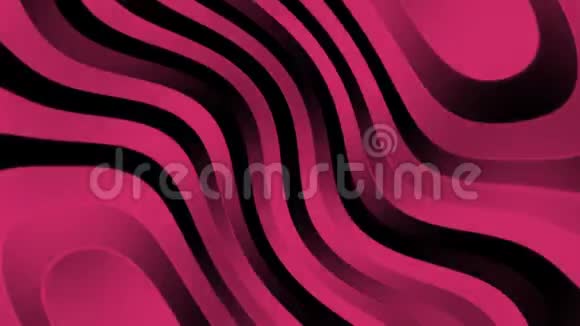 发光粉色条纹波浪线抽象背景线纹波状纹理运动图形动画无缝循环单位视频的预览图