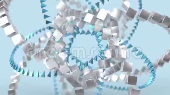 万花筒几何抽象曼陀罗循环3d渲染动画背景视频的预览图