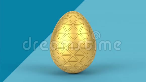 复活节假期背景快乐彩色鸡蛋3D动画的最小风格视频的预览图