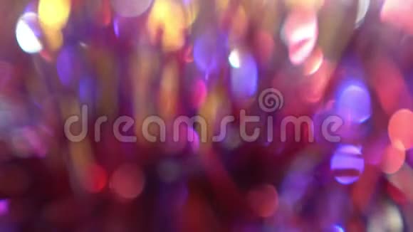 节日装饰发光点和粒子的抽象背景视频的预览图