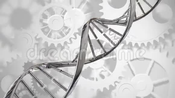 双螺旋DNA和齿轮视频的预览图