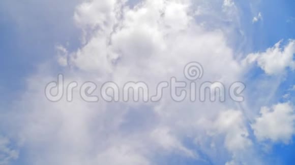 美丽的蓝天云背景天气自然视频的预览图
