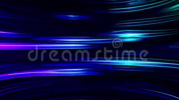 水平液体魔术线在一个平滑的弯曲中闪烁抽象计算机生成背景三维渲染视频的预览图