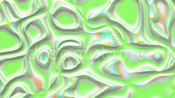 液体油漆循环动画背景流体流动波状纹理三维渲染视频的预览图