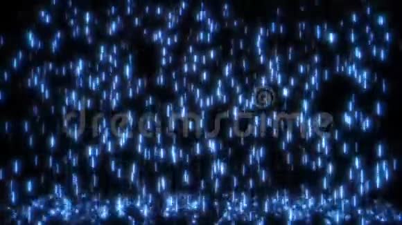 发光蓝雨地板背景循环视频的预览图