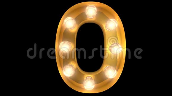 金色伯乐灯灯泡字母0视频的预览图