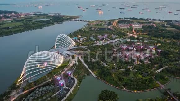 新加坡滨海湾航空日落时间视频的预览图