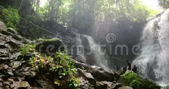 大烟山国家公园美丽的瀑布视频的预览图