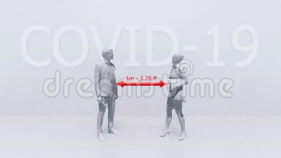 避免接触COVID19三维图形概念视频的预览图