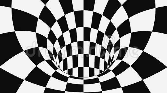 黑白幻视错觉抽象催眠背景视频的预览图