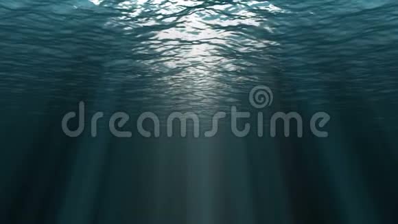从水下看到的蓝色海洋表面旅行的概念视频的预览图