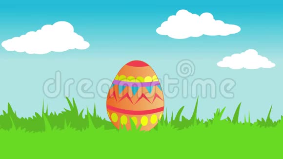 复活节兔子在复活节彩蛋里视频的预览图