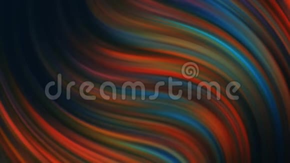 无缝环路充满活力的彩色扭曲梯度波动画背景三维渲染条纹涟漪未来的几何黑暗视频的预览图
