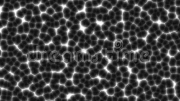 黑白动画背景的运动球分子的混沌运动视频的预览图