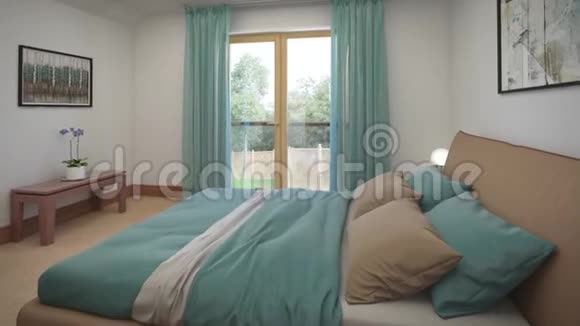 乡村住宅的室内设计卧室视频的预览图