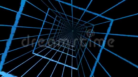 蓝色方形隧道视频的预览图