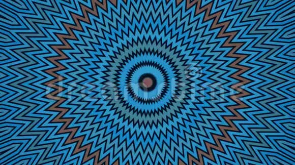 色彩丰富的抽象催眠几何图案改变颜色在一定时间动画抽象几何视频的预览图