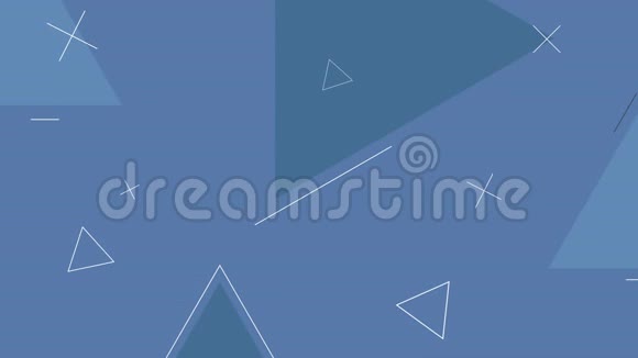 简单循环深蓝色背景与几何形状视频的预览图